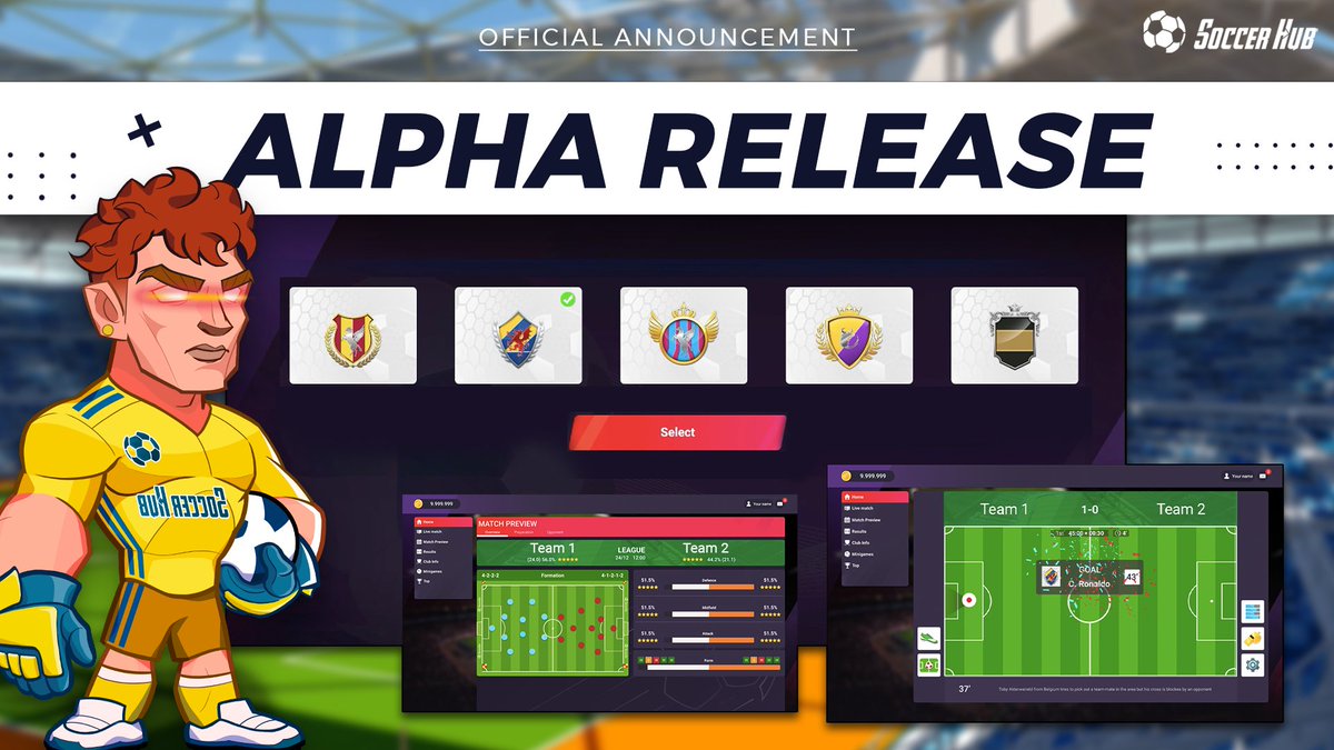 HamsterHub_'s tweet photo. 📢 Official Announcement: The SoccerHub's Alpha Version is now available to play 😍

Go to https://t.co/aP22y0by1w and begin your soccer manager dream, community 😎

Guideline to Alpha version 👇🏻
https://t.co/yjNeRqlOIs https://t.co/Lup8bNLlW6