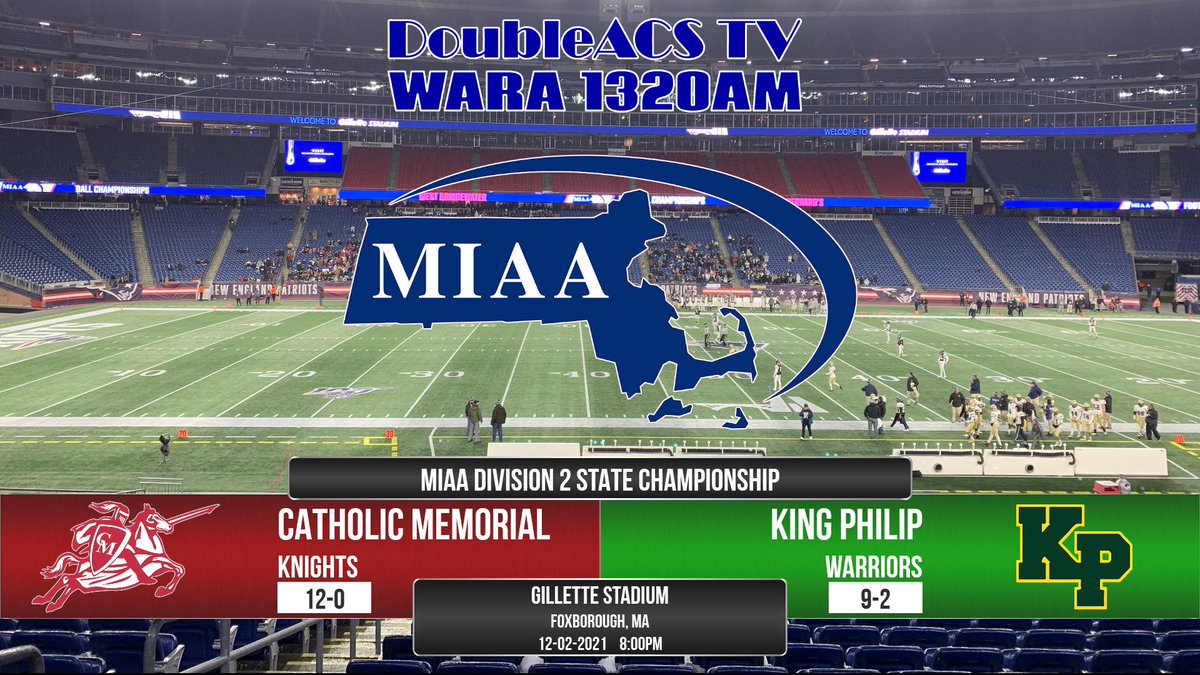 DoubleACS TV (@doubleacs) on Twitter photo Listen live on 1320AM or online at wararadio.com. Then watch the replay of the game on our YouTube Channel youtube.com/DoubleACS starting at 8:00pm the next day. <a href="/kpwarriors/">King Philip Football</a> <a href="/KingPhilipHS/">KP High School</a> <a href="/SunChronSports/">Sun Chronicle Sports</a> @CMHS_Knights <a href="/CatholicMem/">Catholic Memorial</a> Listen live on 1320AM or online at wararadio.com. Then watch the replay of the game on our YouTube Channel youtube.com/DoubleACS starting at 8:00pm the next day. <a href="/kpwarriors/">King Philip Football</a> <a href="/KingPhilipHS/">KP High School</a> <a href="/SunChronSports/">Sun Chronicle Sports</a> @CMHS_Knights <a href="/CatholicMem/">Catholic Memorial</a>