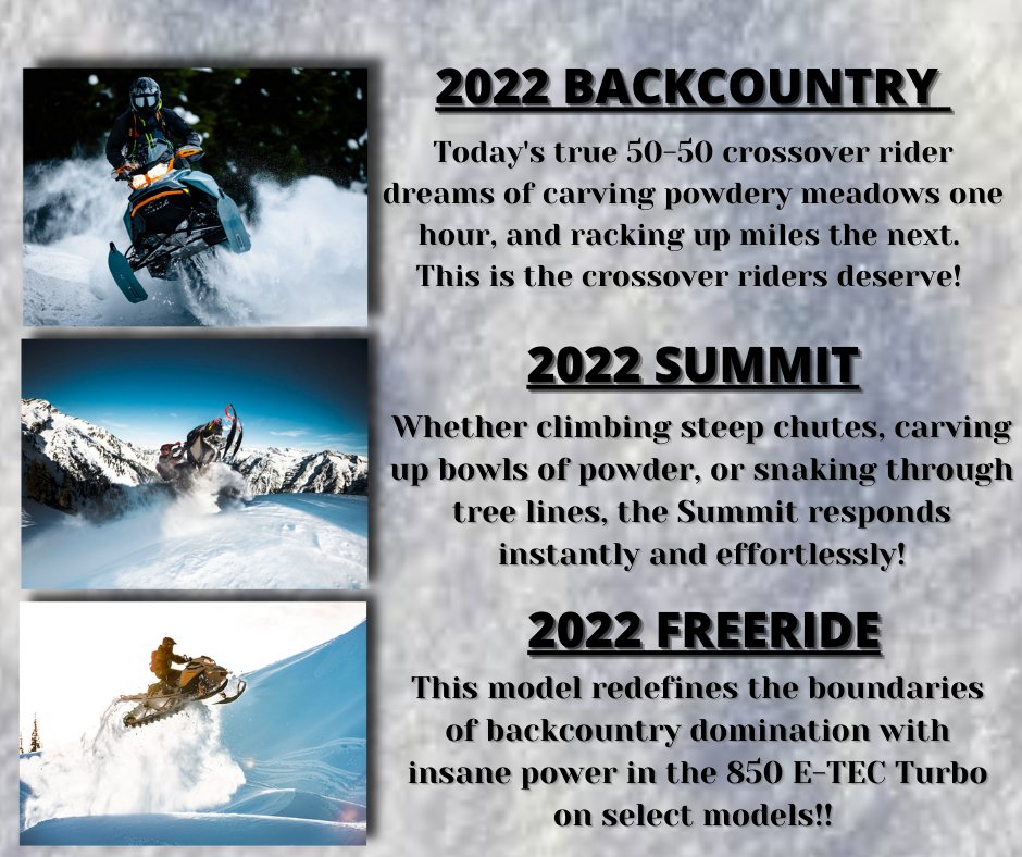 egpowersports's tweet photo. @EG_PowerSports Come on down to Elk Grove Power Sports and lets get you into the Ski-doo you've been daydreaming about. Currently stocked up and have some an amazing selection to choose from. Our sales associates are ready to work with you to make owning a 2022 Ski-doo a reality. https://t.co/0ORg4asUfE