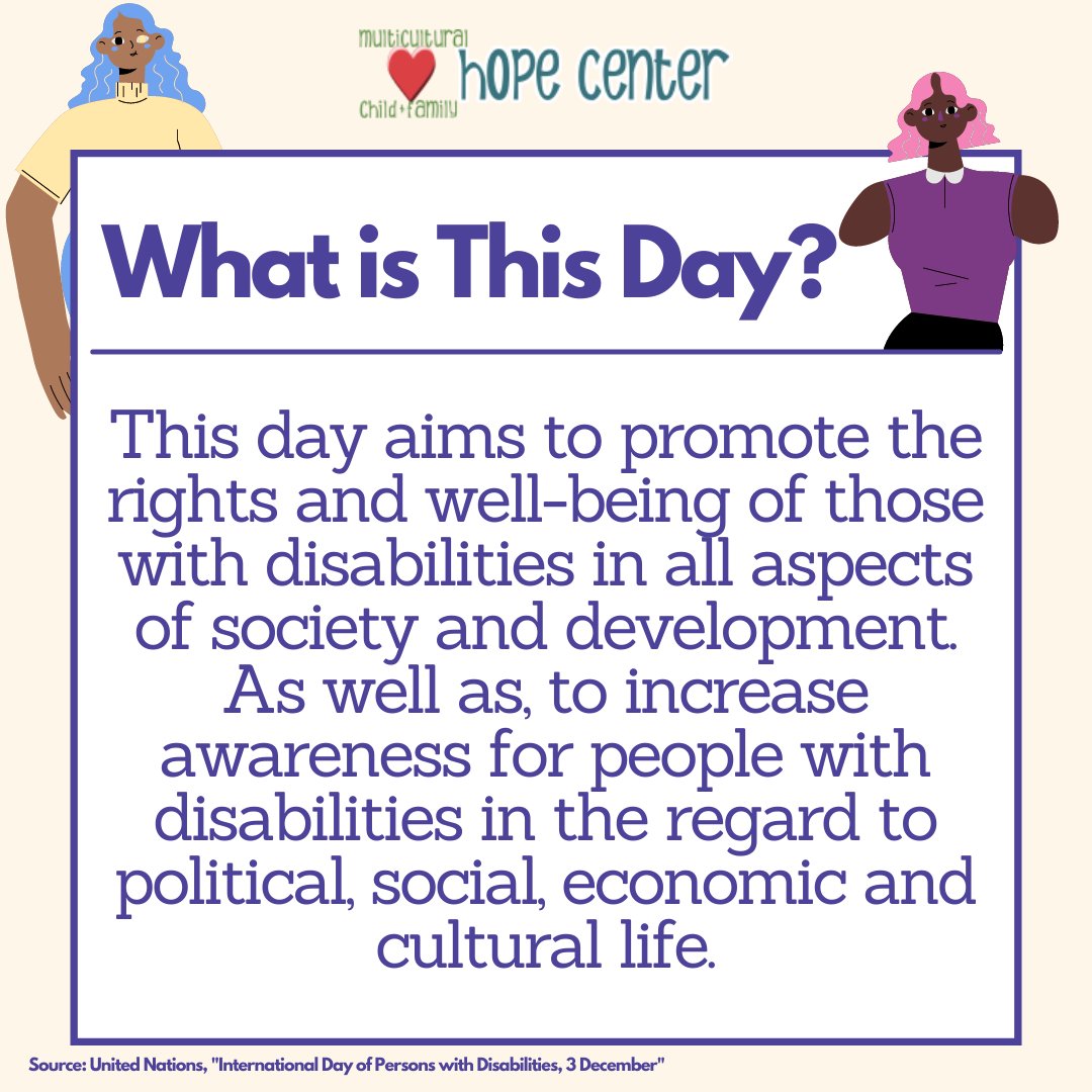 It's International Day of Persons with Disabilities! This years theme is "Leadership and participation of persons with disabilities toward an inclusive, accessible and sustainable post-COVID-19 world." Read more about this day in our post! #Tacoma #IDPWD