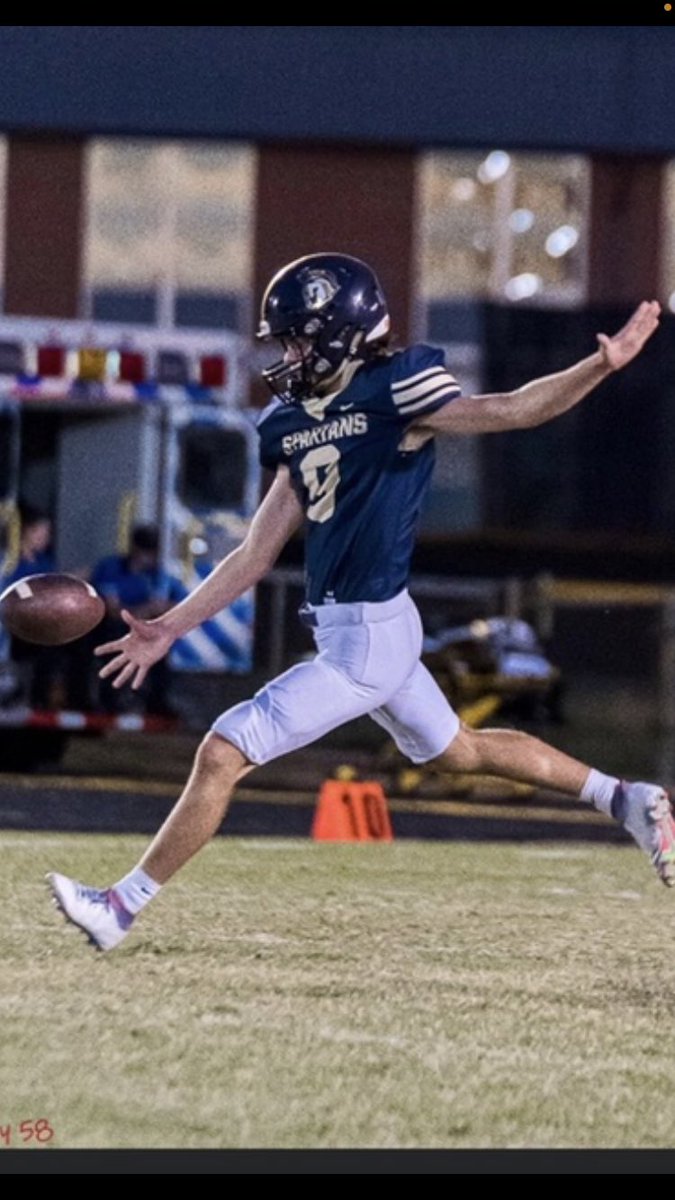 SSS_FOOTBALL_'s tweet photo. Quad County Conference Special Teams Player Of The Year.  Luke Jenkins (Senior) . Luke scored 40 points off PAT , 5 punts  inside the 20 and 5 Touchbacks.  “pin them deep” Congrats Luke  @LukeSJ2022 https://t.co/PVIBM9Yew0