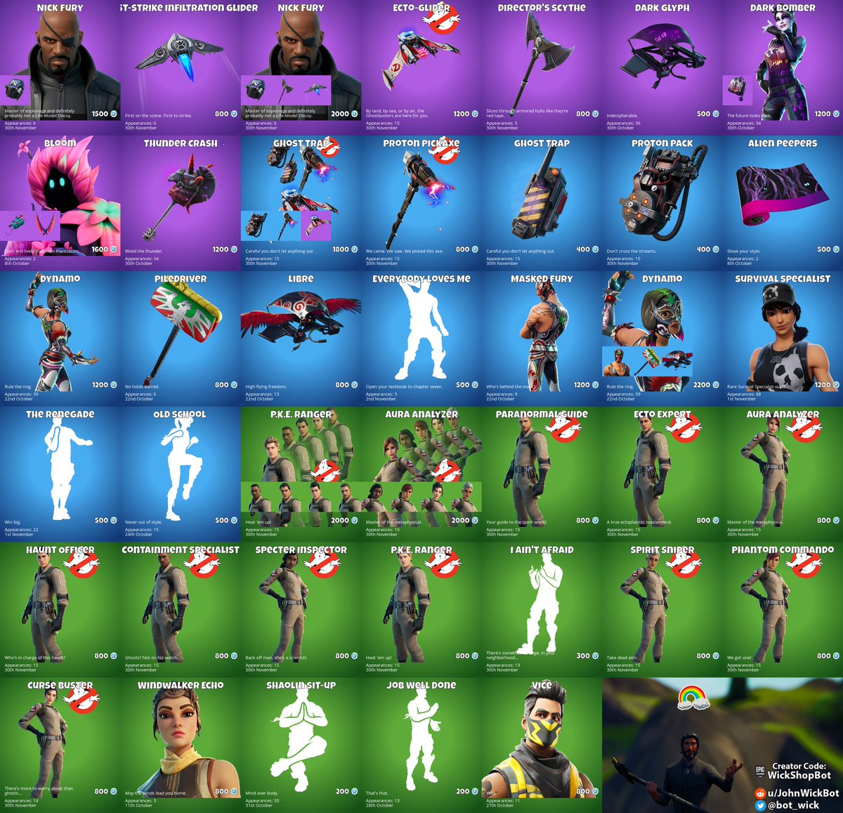 bot_wick's tweet image. Daily Shop (2021-12-1)