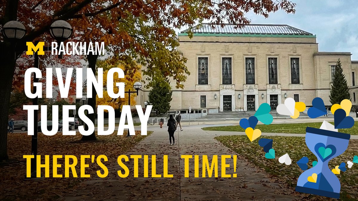 umichgradschool's tweet photo. There’s still time! Support Rackham students on #GivingTuesday with the gift of #relaxation: https://t.co/pZUEMUXXDb

#RackhamGrad @LeadersandBest https://t.co/4CqxFXAsDl