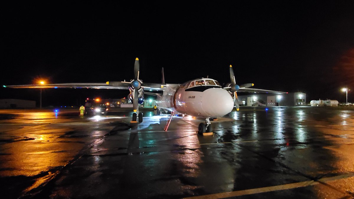 Deltafox007's tweet photo. The Vulkan's have landed - "live long and prosper" Vulkan Air AN-26B #ganderairport #alliedaviation #vulkanair #Antonov https://t.co/Yg5v6OnVc7