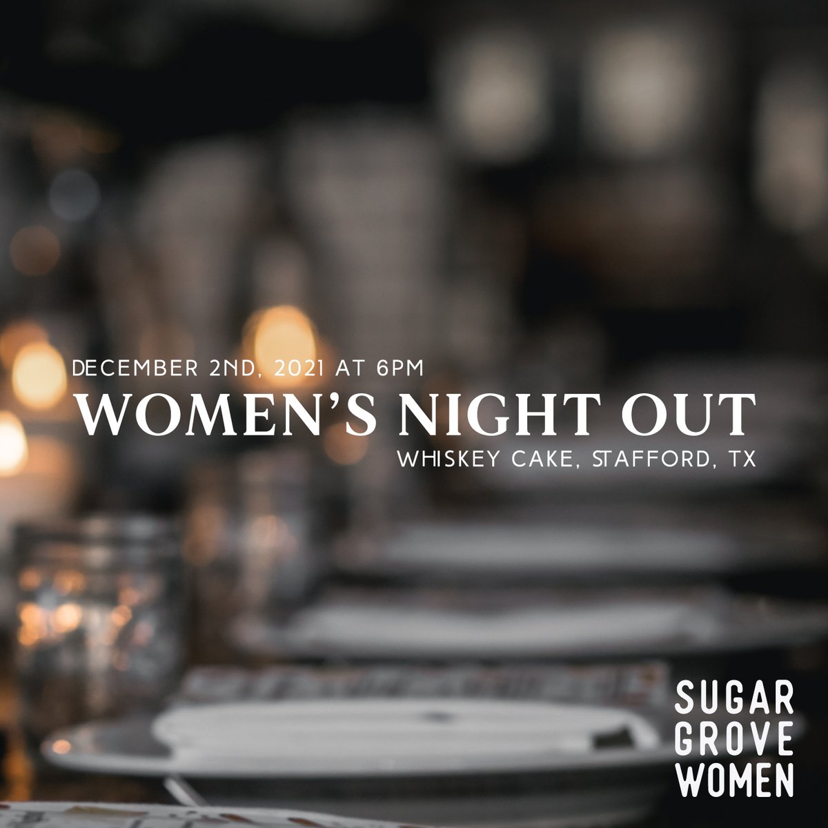 SugarGroveCofC's tweet photo. Sugar Grove Women, let's get together this Thursday night at 6pm at Whiskey Cake in Stafford for some great food and some great company! https://t.co/9KB3WdyAHa