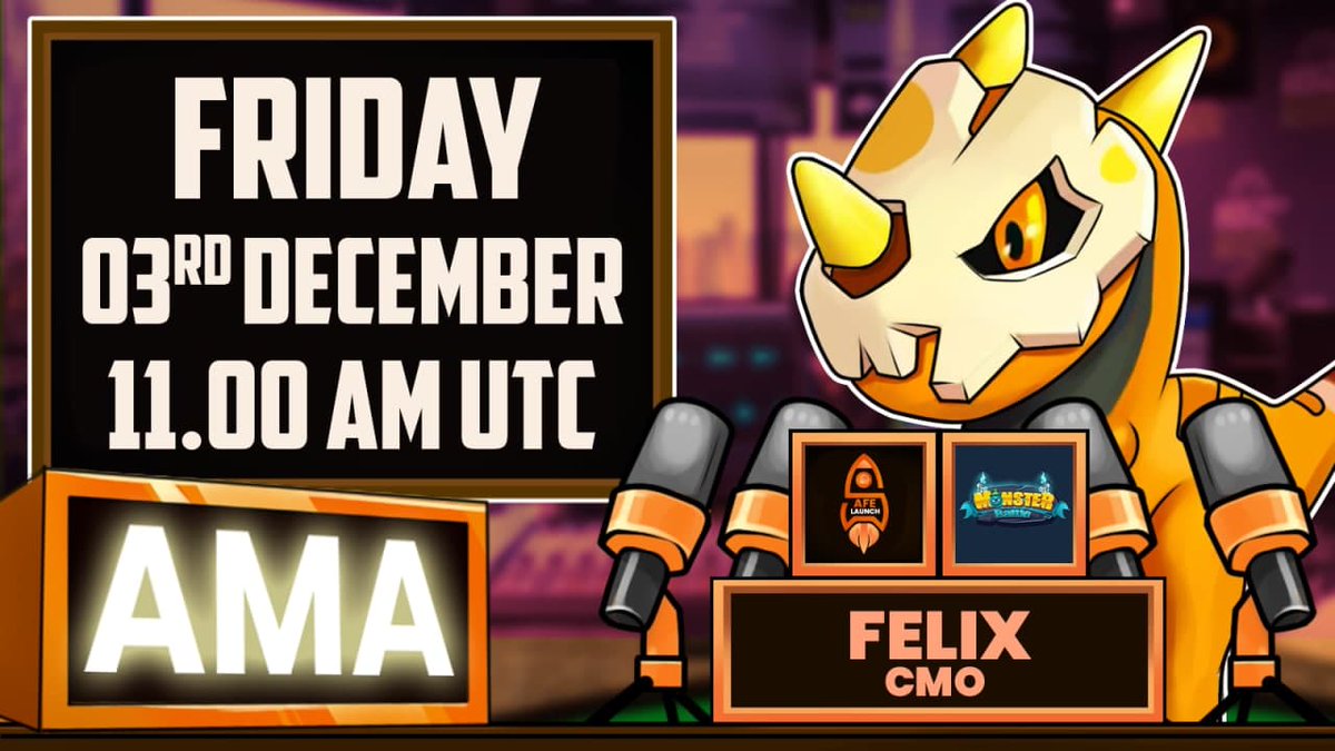 🚀🚀🚀Hello Safelaunchers!

🔥🔥Safelaunch will host a fascinating AMA session with Monster Battle
📅Date: December, 3rd

⏱Time:11 AM UTC

💸💸Giveaway: $300 BUSD

-Follow <a href="/Safelaunch1/">Safelaunch</a>,@MonsterBattle1
-Like &amp; Retweet
-Tag 3 friends

📍📍Link:t.me/SafeLaunch_IO?…

#AMA