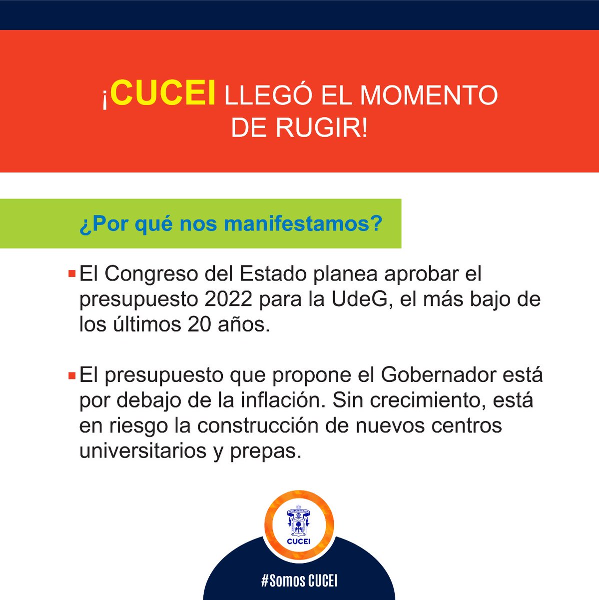 DIVTIC_CUCEI's tweet photo. Llegó el momento de rugir ❤️💛🖤 https://t.co/QqGMfDdpEu