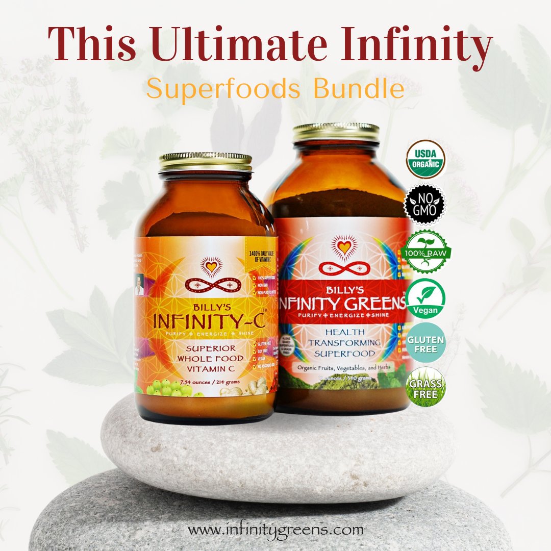 InfinityGreens's tweet photo. Try our two bestsellers, Infinity Greens Powder and Infinity-C Powder, and save! These formulas are made from the purest and most potent #superfoods on earth and are clinically proven to provide significant health-enhancing benefits! #healthyfood https://t.co/RVo8C9hh70 https://t.co/vVQICvSNIq