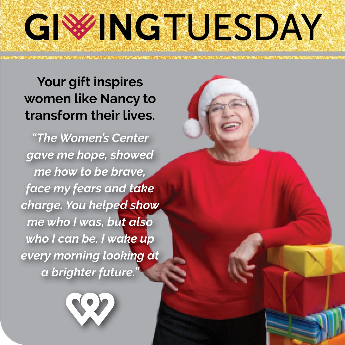 The best day of the year to give the best gifts of the year - transformation, healing and hope to the men, women and children of Tarrant County - #GivingTuesday! Make your gift today at womenscentertc.org/donate-online/. #HopeStartsHere #HopeStartswithYou 💙