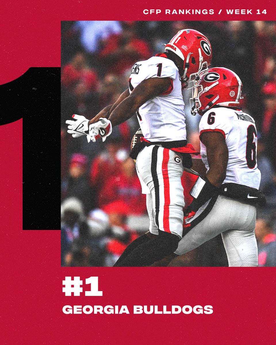 The Dawgs' reign at No. 1️⃣ continues

<a href="/GeorgiaFootball/">Georgia Football</a> | #CFBPlayoff