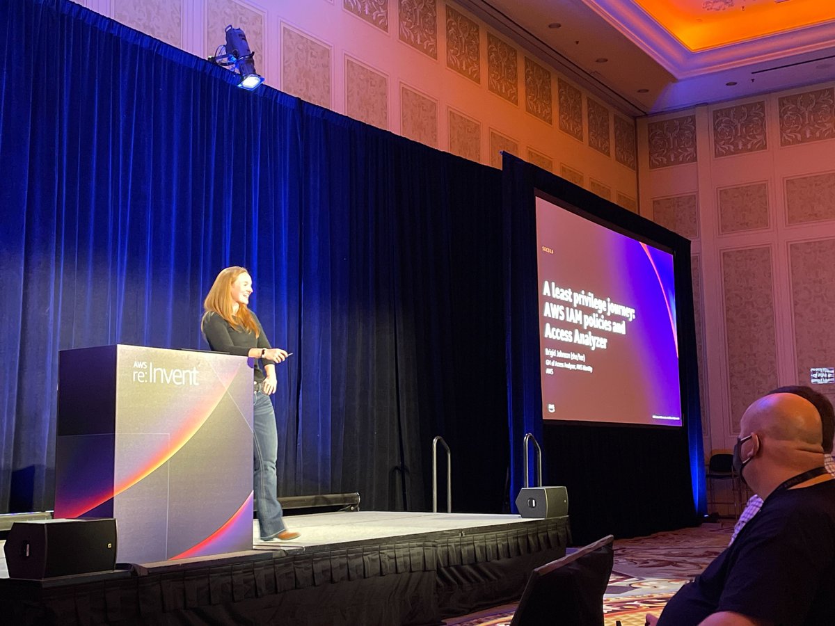 neharungta's tweet photo. @bjohnso5y at #reInvent talking about #IAM Policies and #AccessAnalyzer https://t.co/K5yZ6pAyrR