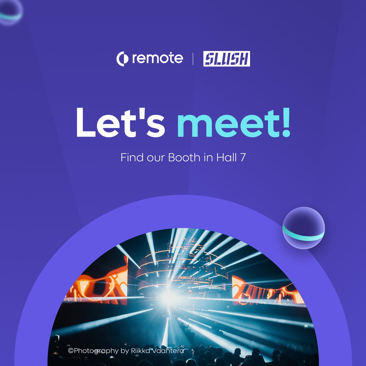 remote's tweet photo. We are ready for #Slush2021 😎

Are you joining?

Come #MeetRemote in person! 🙌 https://t.co/6nutibNsll
