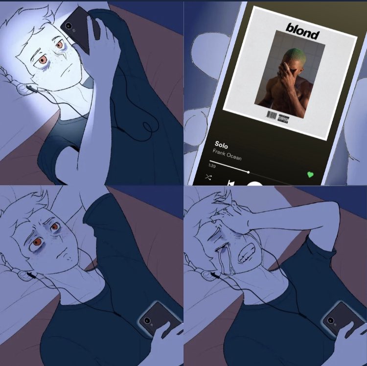OvOBrezzzy's tweet photo. Yet another night listening to frank ocean alone https://t.co/XbbEVRupKZ