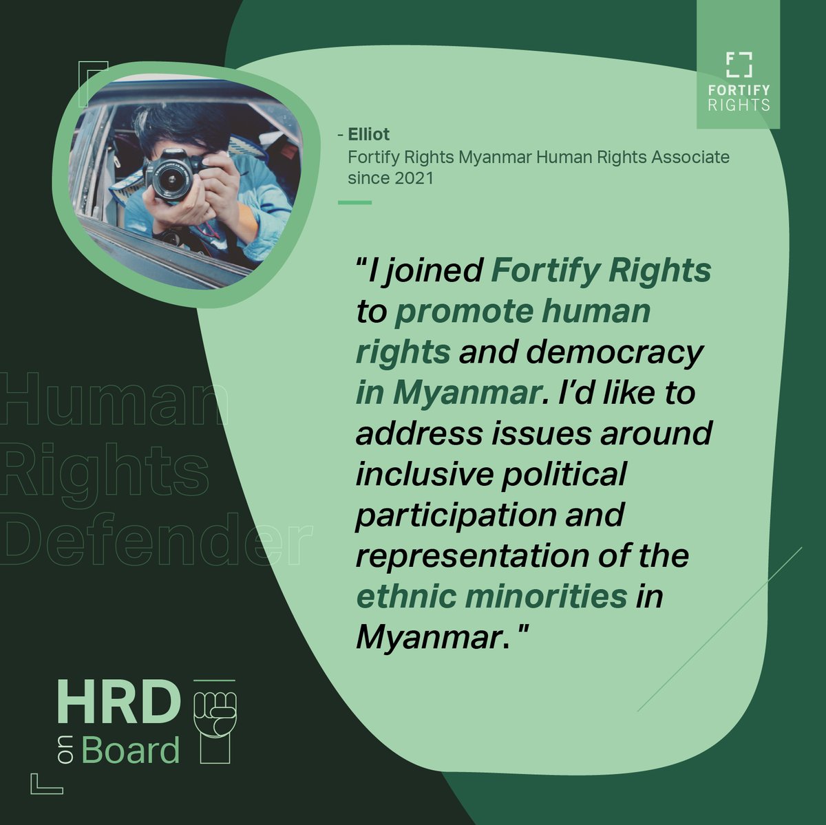 Fortify Rights (@fortifyrights) on Twitter photo What change do you want to make in the world?
<a href="/FortifyRights/">Fortify Rights</a> new #Myanmar #HumanRights Associate is working for democracy, political inclusion, and minority rights in his home country of Myanmar.
Learn more: FortifyRights.org
#Rights4All What change do you want to make in the world?
<a href="/FortifyRights/">Fortify Rights</a> new #Myanmar #HumanRights Associate is working for democracy, political inclusion, and minority rights in his home country of Myanmar.
Learn more: FortifyRights.org
#Rights4All