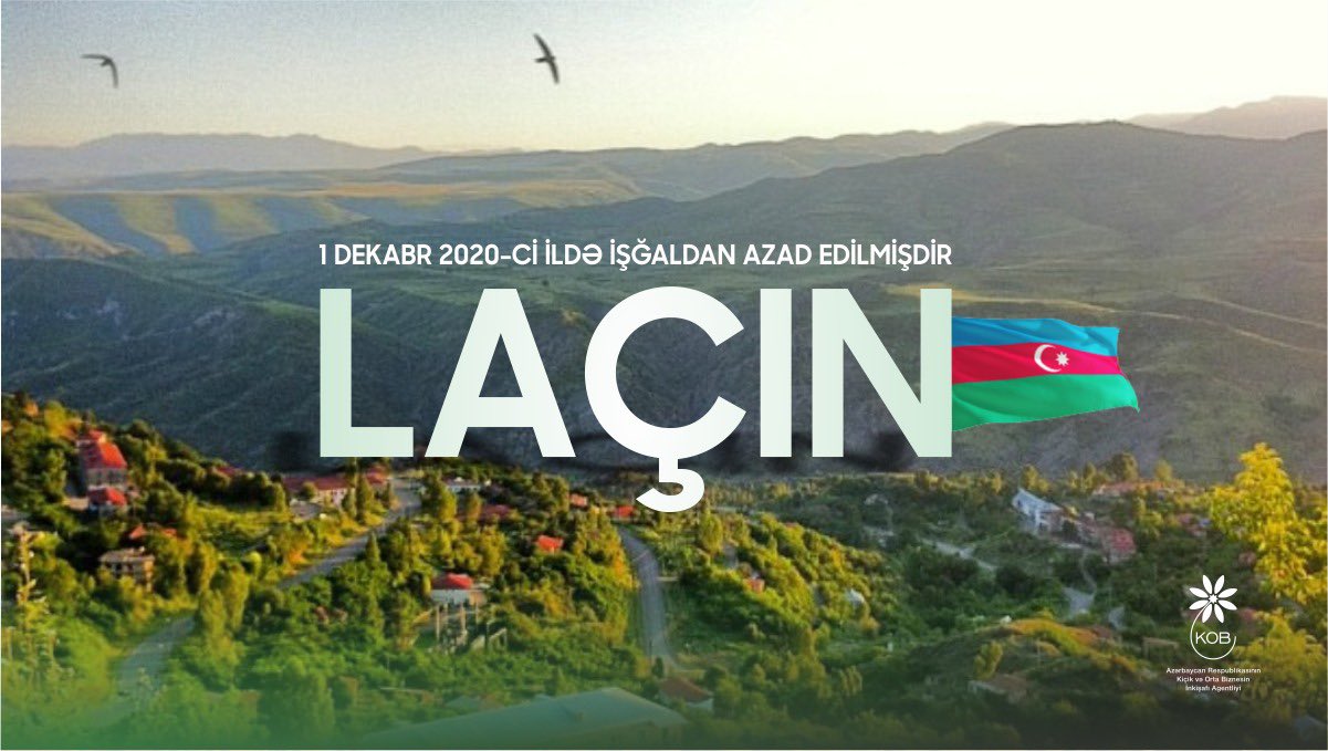 Orkhan Mammadov Twitterren: "Ötən ilin bu günü #Laçın erməni işğalından azad  edildi. #LaçınAzərbaycandır #MüzəffərAliBaşKomandan  #RəşadətliAzərbaycanOrdusu #DəmirYumruq #VətənMüharibəsi  https://t.co/P6eZ1r4rqV" / Twitter