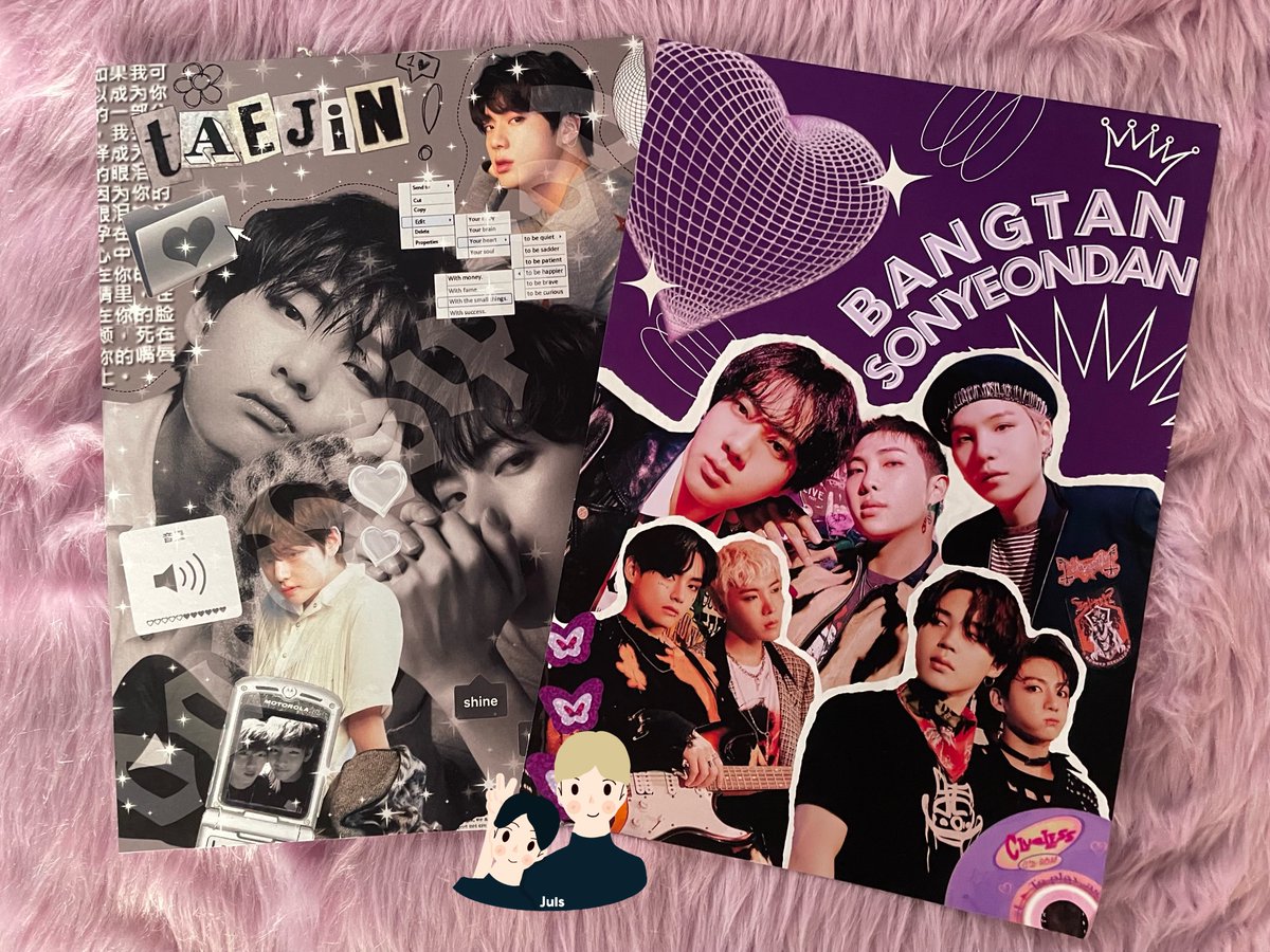 vante_jinnie's tweet photo. My binder cover came home na💜 ang sparks nya huhuhu my OT7 and Taejin Heart🥺💜 Thank you @daechwiprod for creating these pretty Binder covers☺️💜 #daechwiprod https://t.co/xgU3Isv1F5