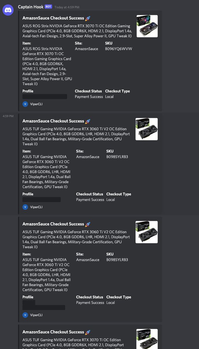 JamalWilliam16's tweet photo. Thank you once again @ViperAIO_ &amp; @Sauceservers for always cooking 💯 https://t.co/y1NQ7ebtbD