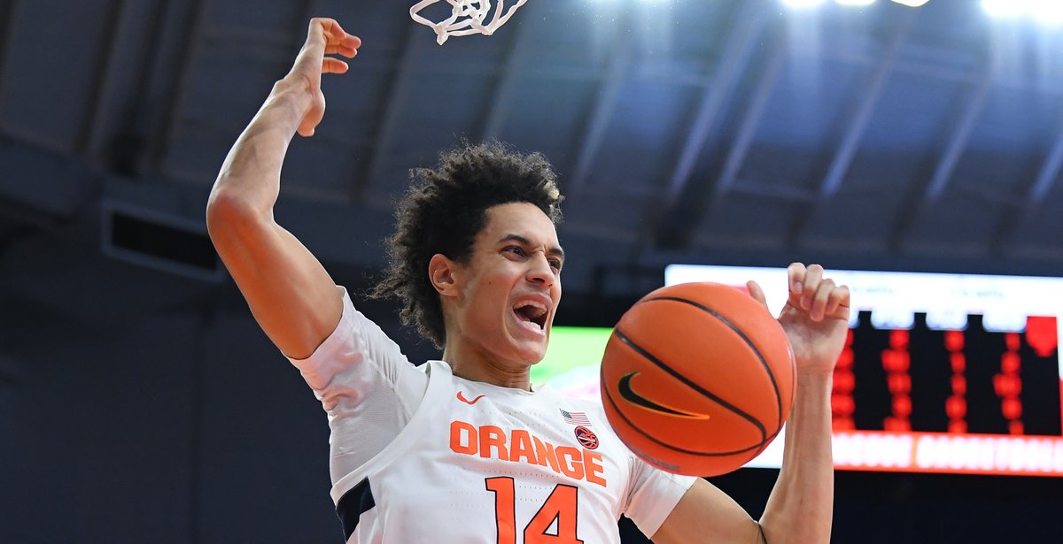 Syracuse center Jesse Edwards discusses his improvement from last season, confidence in Frank Anselem filling in when he goes out, importance of staying on the floor, the matchup with Trayce Jackson-Davis and more. https://t.co/cBkgGu4jxa https://t.co/NBBm9wadJE