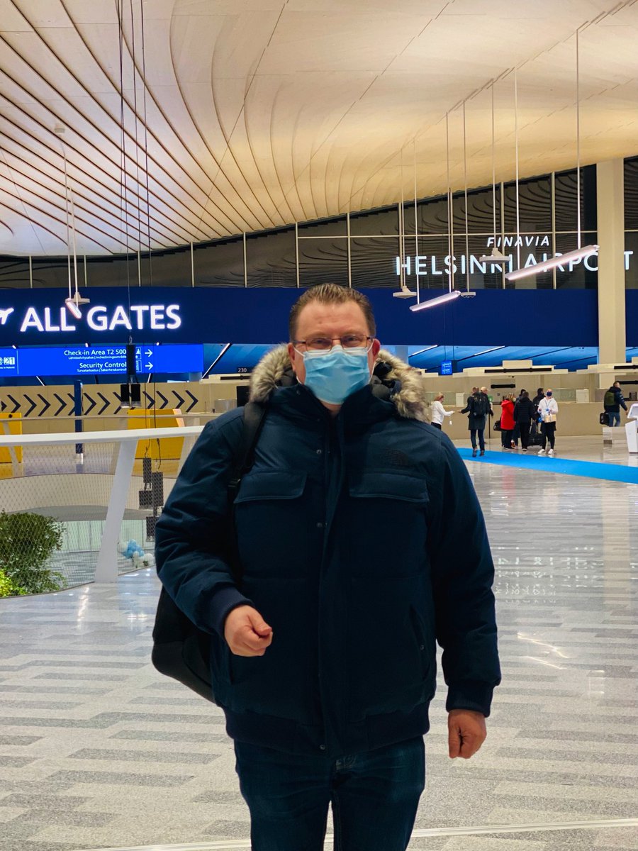 samiensio's tweet photo. @HelsinkiAirport uuden terminaalin avajaisissa matkalla aamulennolla  @innofactor Tukholman toimistolle. #ModernDigitalOrganization  #HybridWork #PeopleFirst #CreatingSmiles https://t.co/Z85onoxrfO