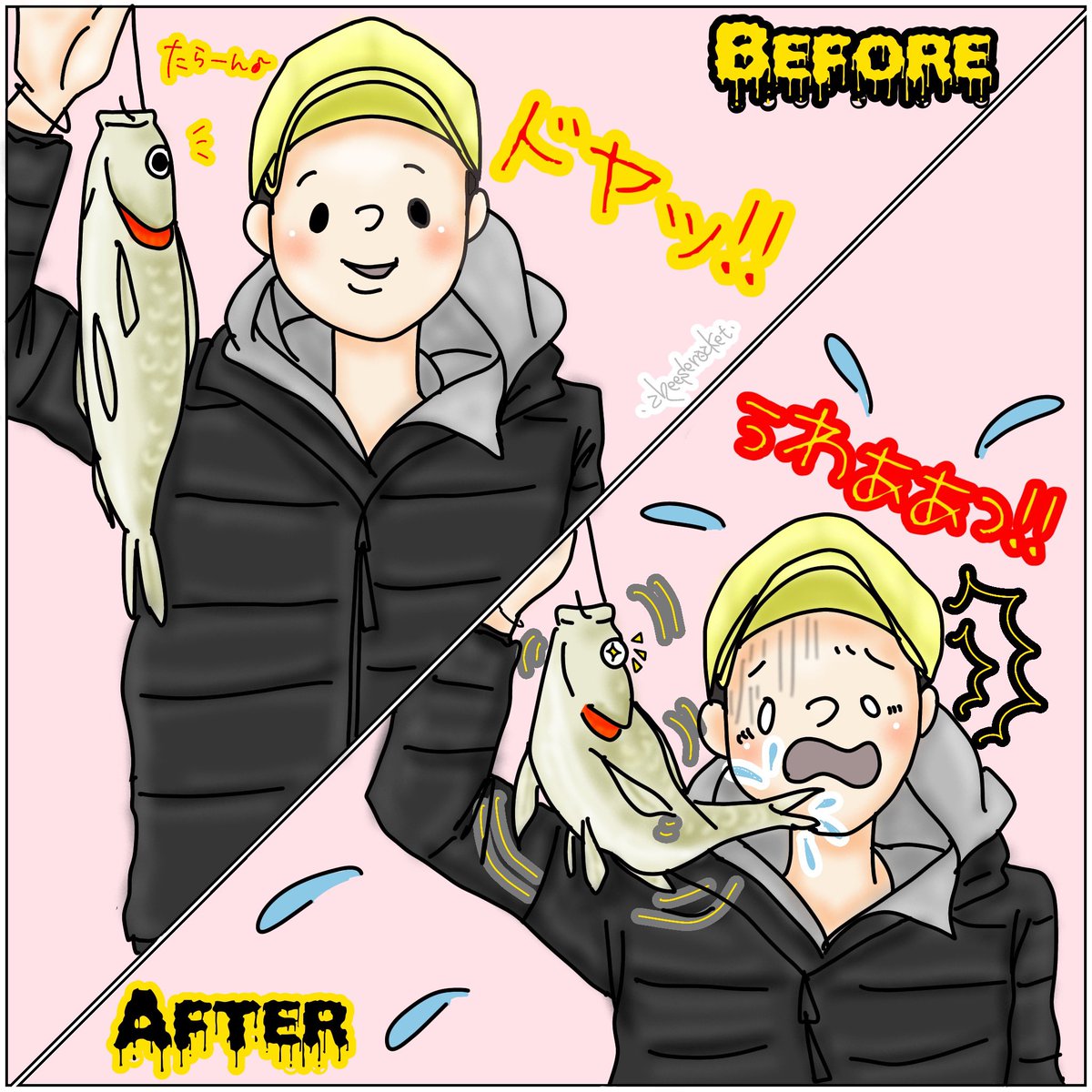 cheese_rockets's tweet photo. 魚って急にビチビチ動くよね😂

大丈夫だったかな🤣🤣🤣 https://t.co/paoEHMWrH5