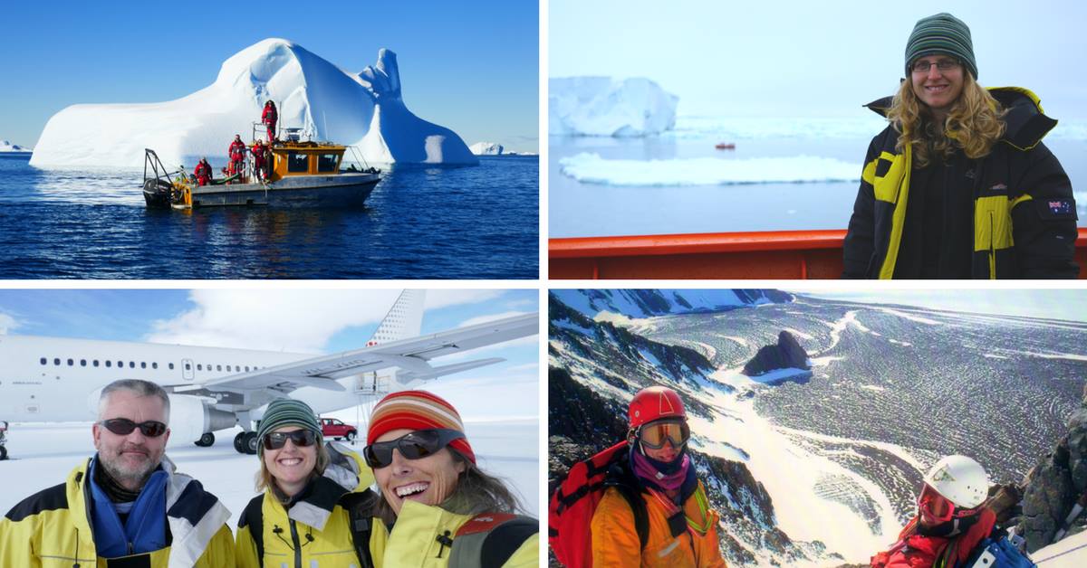 Geoscience Australia scientists in Antarctica.