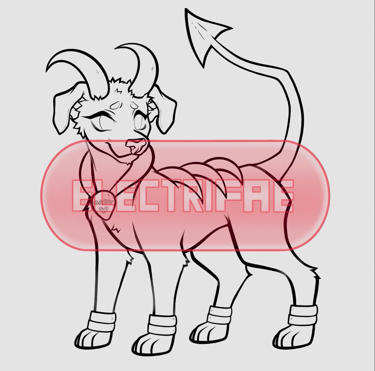 Electrifae's tweet photo. Trying to remember that I’m allowed to post WIPS too lmao. Client commission of their pup as houndoom #pokemon #houndoom #pokemonart https://t.co/6lL2VWz2N8