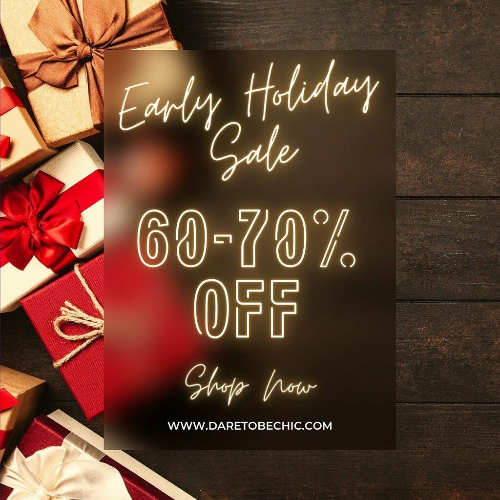 daretobechic's tweet photo. Just because we love our customers so much we want to gift you with an early 60-70% OFF EARLY HOLIDAY SALE! 🎄❄️🛍 

Treat your loved ones with something extra special this year! 🤗🎁☃️

Retail therapy now and pay later with #shoppay 🛍

~Be confident, be you, be chic✨
.
.
.
… https://t.co/J33BeyfSoP