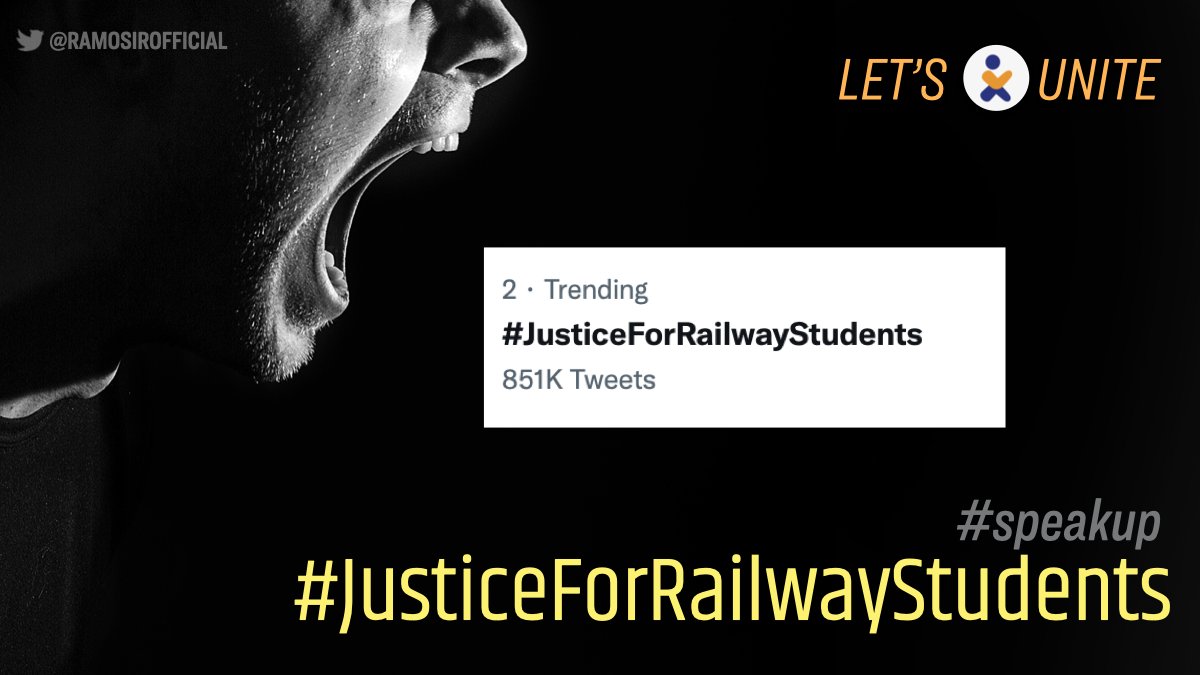 RaMoSirOfficial's tweet photo. Remember to be polite and Civil.
भाषा की मर्यादा 💐
ट्वीट करेंगे ज्यादा 💪💪
11 AM से लगातार, Retweet करके सभी को बता दीजिये 🙏🙏
ये हैश्टैग 👇👇
#JusticeForRailwayStudents 

#JusticeForRailwayStudent 
#JusticeForRailwaysStudents https://t.co/Z6gN54K5Js