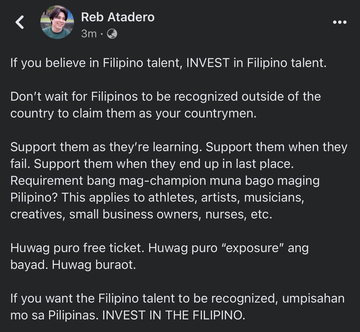 rebranger's tweet photo. INVEST in the Filipino. https://t.co/jFs9o3aBI1