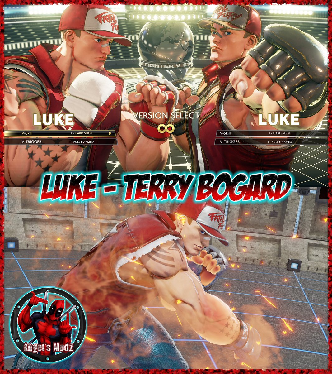TheAngelsModz's tweet photo. Is this another one for the books? YES IT IS. Had to put #Terrybogard in the game. #KOFXV #SFV #sfv_luke #sfvfallupdate #StreetFighter #KOF #KOFAS #KOF15 #Luke #SmashBrosUltimate https://t.co/jtq2DBwS25