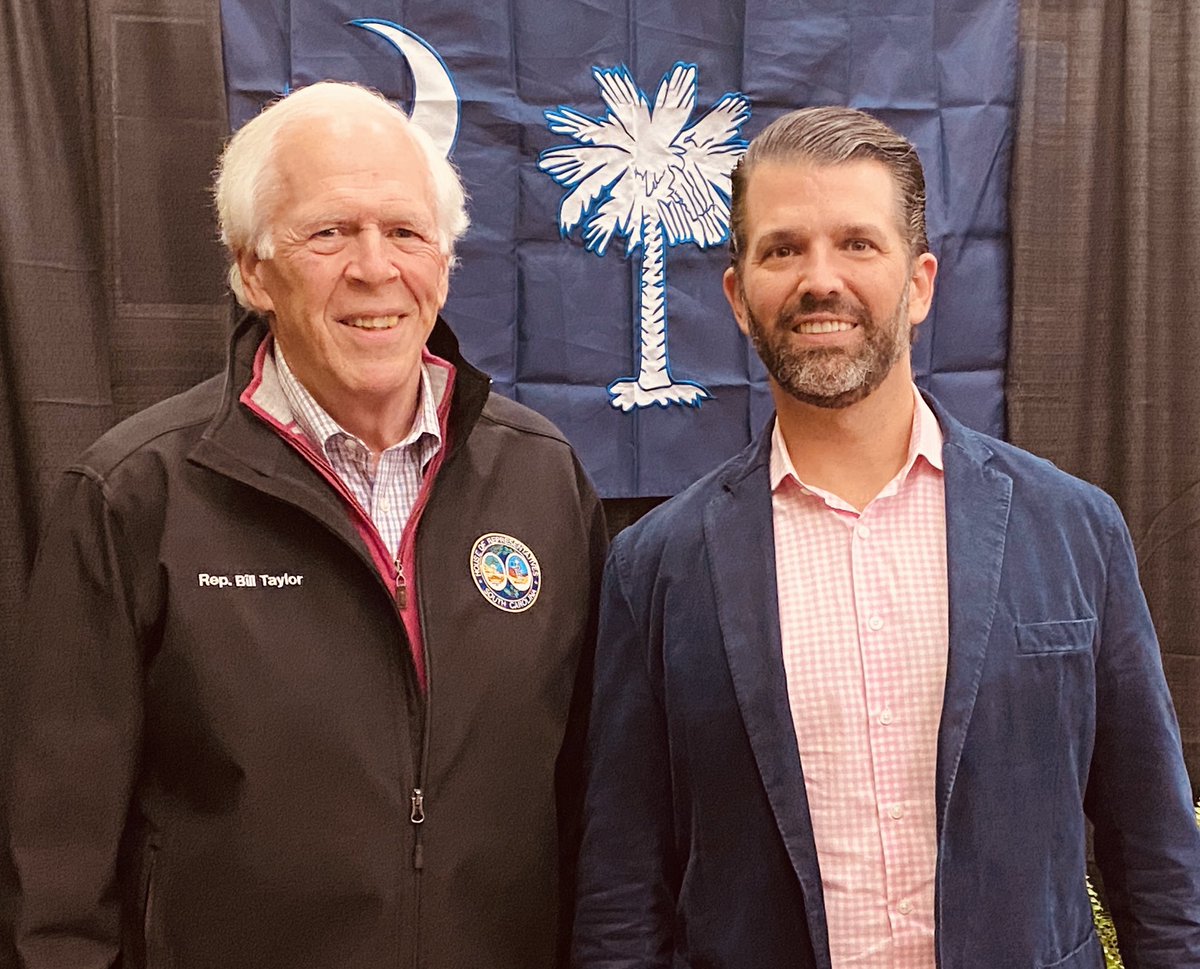 TaylorSCHouse's tweet photo. Donald Trump Jr. headlined tonight’s campaign fundraiser for Gov. Henry McMaster. A large crowd gathered at the Wild Turkey Federation shooting range for sport shooting and an evening reception. Trump Jr. is better labeled “Dead Eye” for his nearly perfect shooting skills. https://t.co/rXXdODrjC6