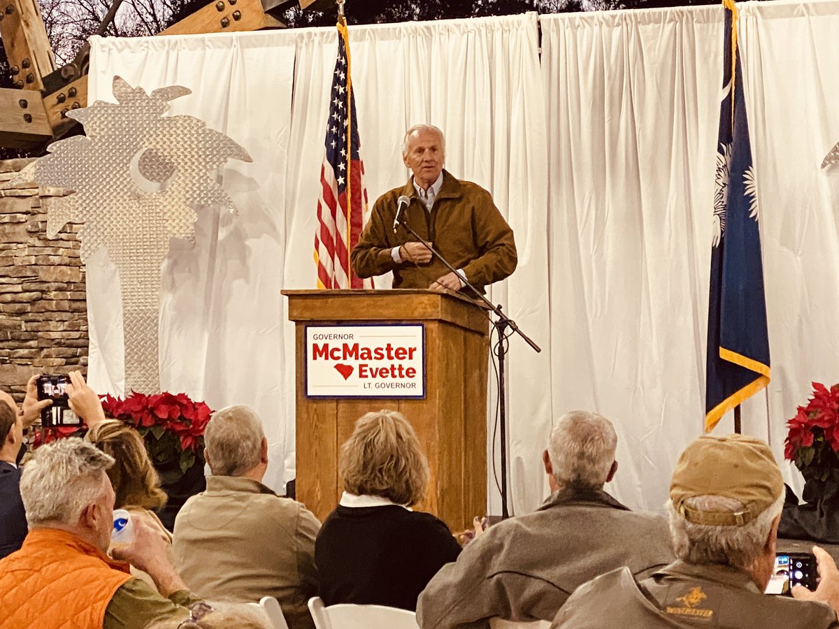 TaylorSCHouse's tweet photo. Donald Trump Jr. headlined tonight’s campaign fundraiser for Gov. Henry McMaster. A large crowd gathered at the Wild Turkey Federation shooting range for sport shooting and an evening reception. Trump Jr. is better labeled “Dead Eye” for his nearly perfect shooting skills. https://t.co/rXXdODrjC6