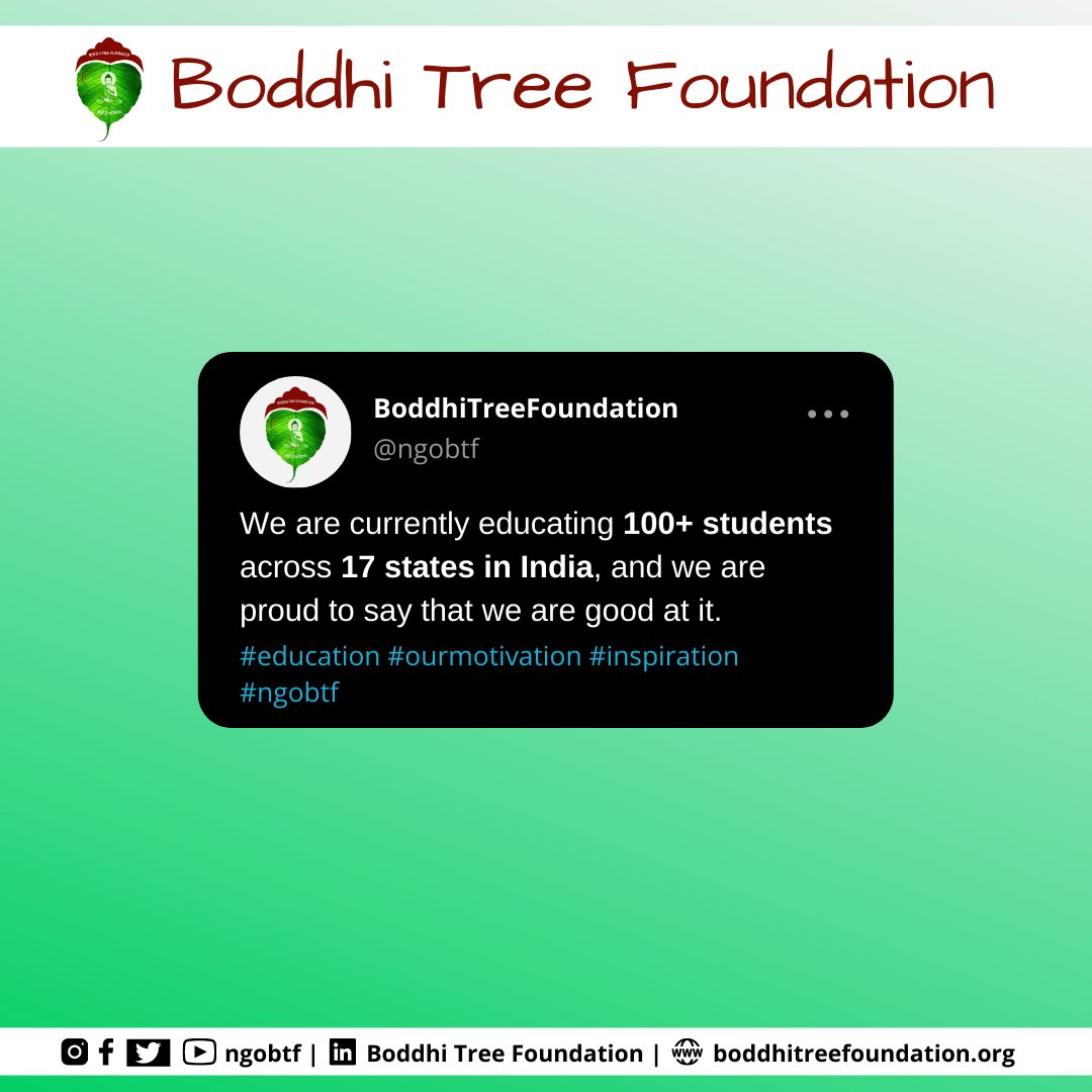 ngobtf's tweet photo. #btf #education #india #ngoindia #ngo #boddhitreefoundation #boddhitreefamily #boddhitreengo #educationispower #educationcannotwait #educationmatter #support #socialwork #educationrights #trending #underprivileged #educationforall #educationforeveryone #goals #WednesdayMotivation https://t.co/j8tM57bI2i