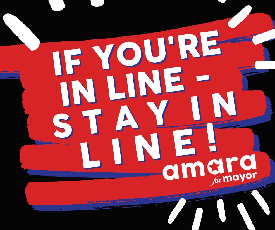 amara4cr's tweet photo. If you’re in line when the polls close, STAY IN LINE! The polls close at 8 pm - but if you’re in line before they close, you can still vote! https://t.co/DbmDwLIkgg