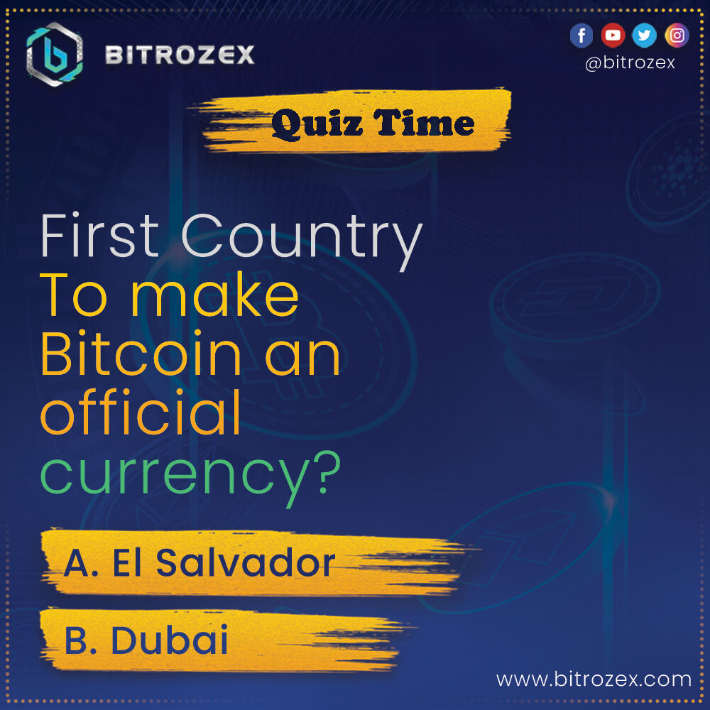 bitrozex's tweet photo. El Salvador recently became the first country in the world to accept bitcoin as legal tender.
#CryptocurrencyNews #CryptoBill #Bitrozex #Cryptocurrency https://t.co/sTi2CvWr4X