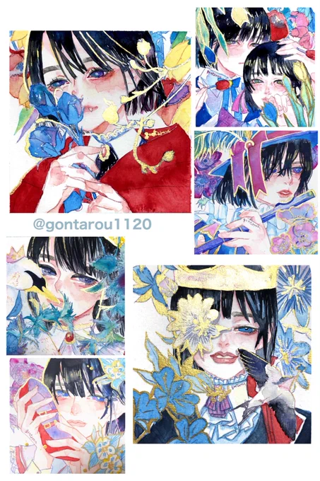 #今月描いた絵を晒そう 

小さめのを6枚でした! 