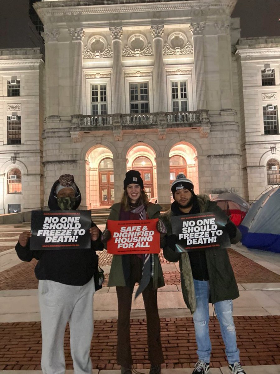 _HarrisonTuttle's tweet photo. Tonight at the RI State House @Cynthia_Mendes_ , @mattbrownRI , and many others like myself are preparing to camp outside until our State's Housing Crisis is addressed. Please share to bring attention and pressure to the executive and legislative branches to act! Time is up! https://t.co/HI8BOgsksd