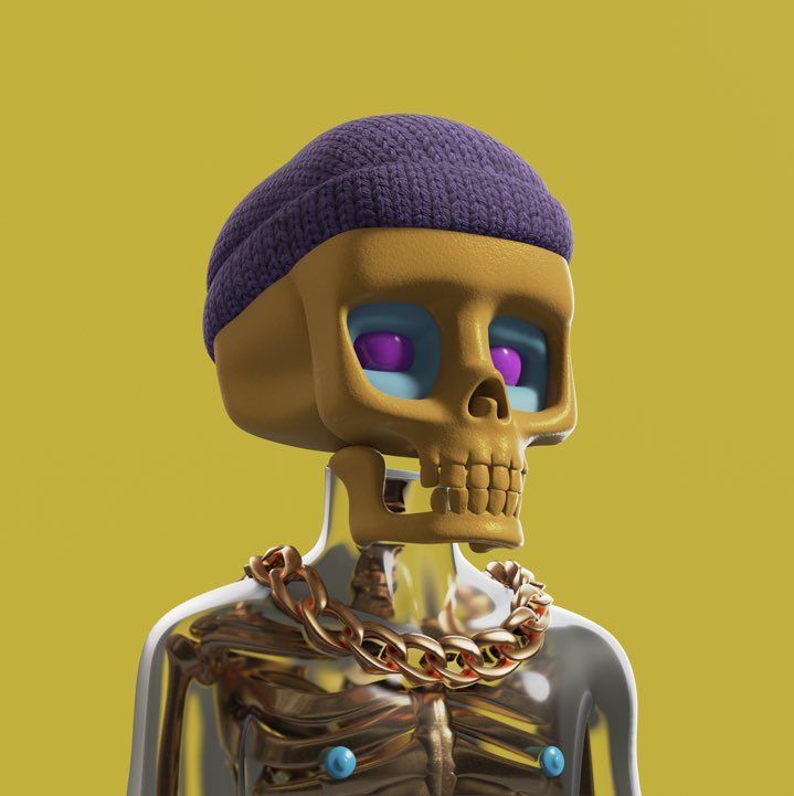 Wingstubbz's tweet photo. Blown away by the art and detail put into these @DeadHeadsNFT #SkullTroopers. Meet my clean, fresh, bad MF. #DeadHeads #DeadHeadsNFT https://t.co/PpcXaKPYlu