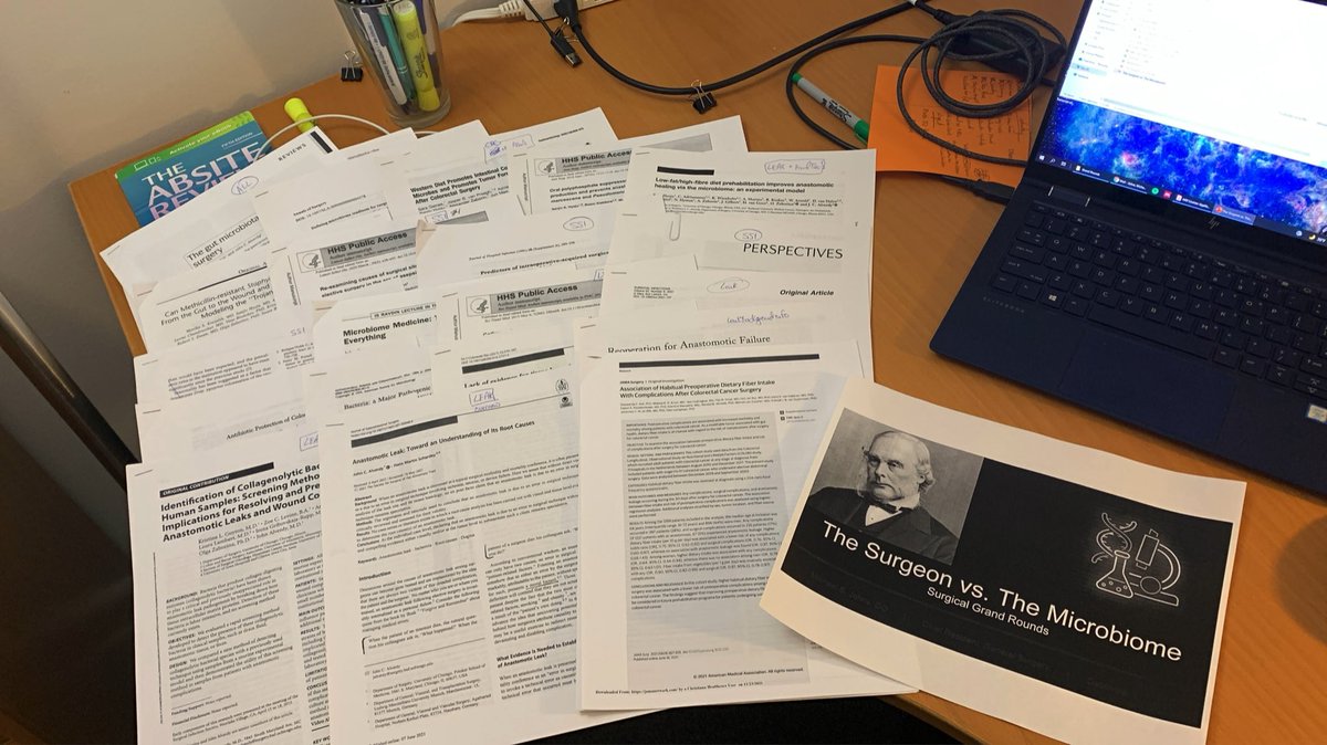 #SurgicalGrandRounds is finally here tomorrow! Very excited (and exhausted) - ready to present “The Surgeon vs. The Microbiome” <a href="/CCHS_Surgery/">ChristianaCare General Surgery</a>