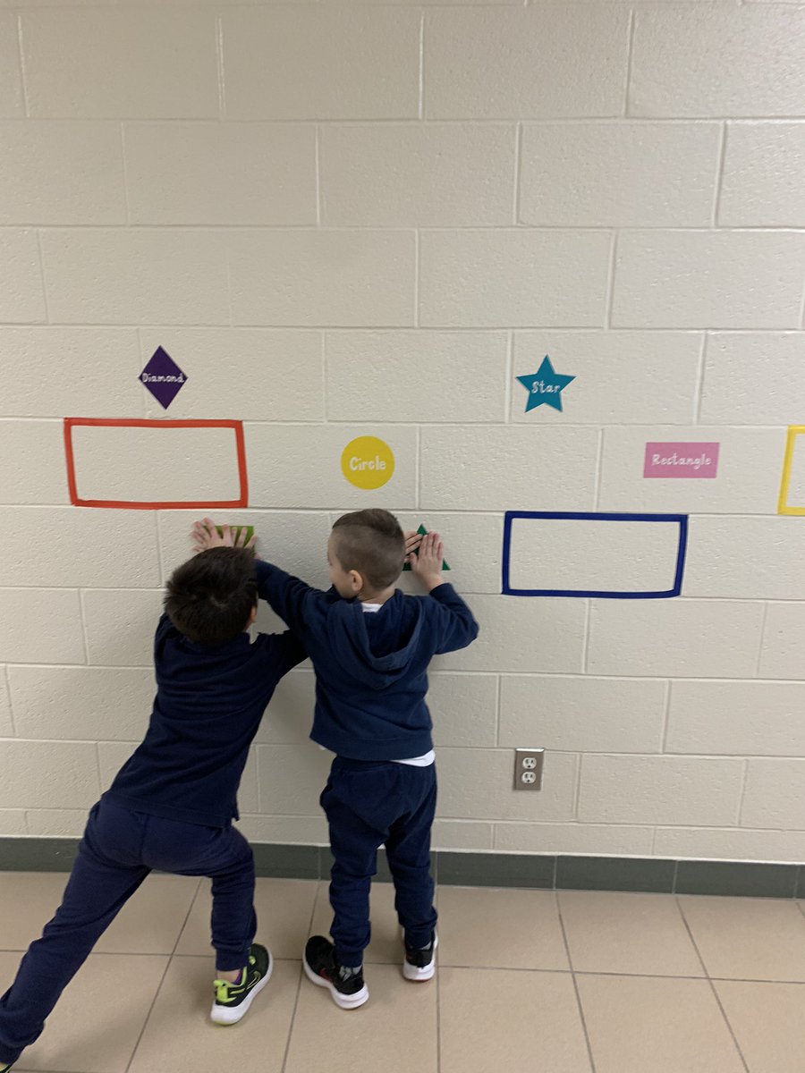 StaffieriMonica's tweet photo. Using our calming hallway for hard work, movement and learning! Counting numbers, finding shapes and colours, saying our abc’s,  doing some wall push ups, and checking our zones! @smy_nobleton @YCDSB @DomenicScuglia @ONTSpecialNeeds @AutismONT @LDA_YR https://t.co/zdRgdqFx0k
