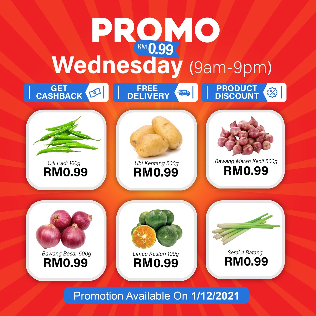 JomDapur's tweet photo. PROMOSI MUR MUR RM0.99 sahaja..

#jomdapur #groceries #sayur #Viral https://t.co/95R72mvfaW
