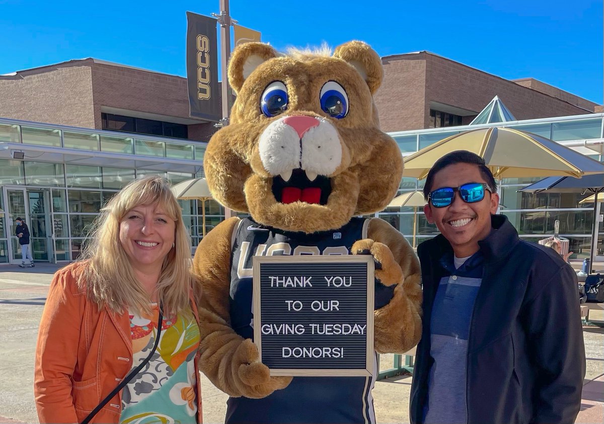 UCCS's tweet photo. 🖤💛 What a great day of giving, Mountain Lions! We smashed our challenge of reaching 300 individual donors for a $30,000, and we're still counting! Thank you to all of our generous donors!

And the night is still young, it's not too late to give!👇
https://t.co/zI1jIPCk7U https://t.co/1Ze69nX8se