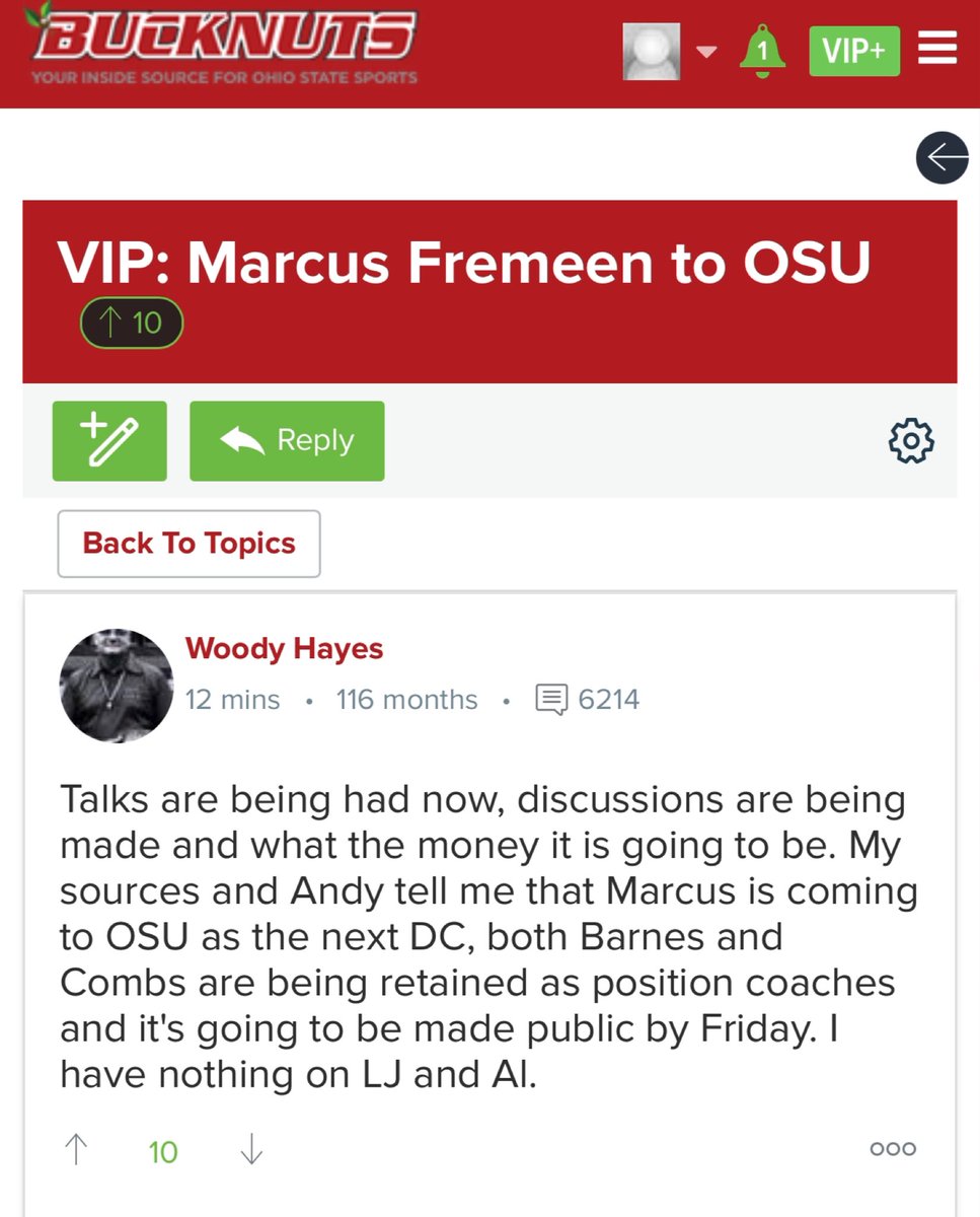 BoardGeniuses's tweet photo. Highly placed sources have revealed to MBG that Marcus Freeman will be named as the defensive coordinator at #OhioState on Friday. https://t.co/oPVeyxTHSJ