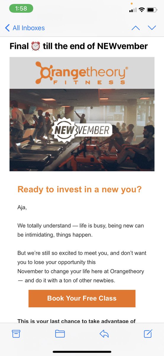 ajagoare's tweet photo. Feels like high school all over again with @orangetheory They said they wanted me but when I called with interest, they were all ‘eww no, where’d you get that idea?’ #hardtoget #baitandswitch https://t.co/9bZWOw3Tsc