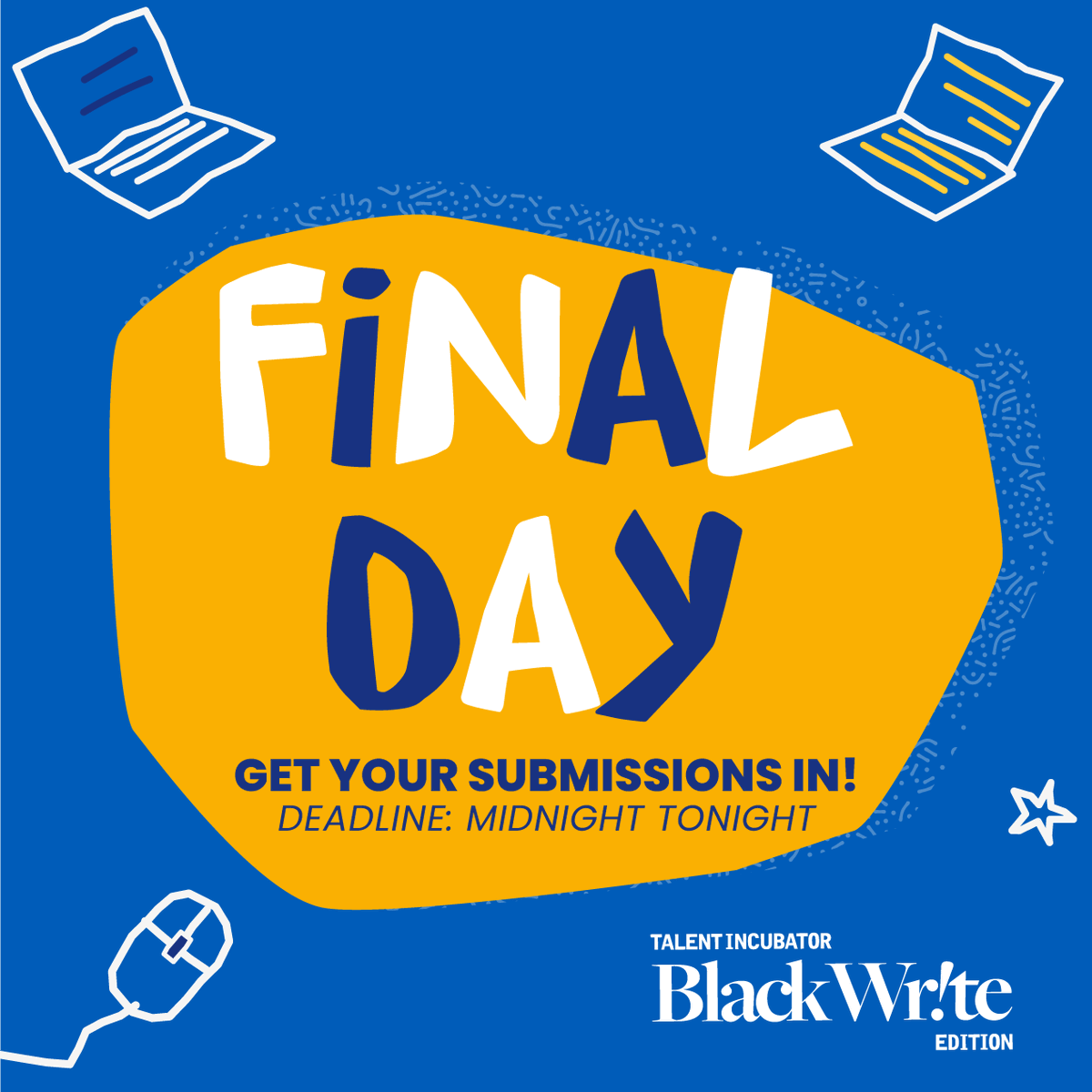 NelvanaEnt's tweet image. It's not too late! 🚨⏰ Only a few more hours left to submit your idea for our #BlackWrite Talent Incubator! 
Visit BlackWrite.ca to apply &amp;amp; learn more!