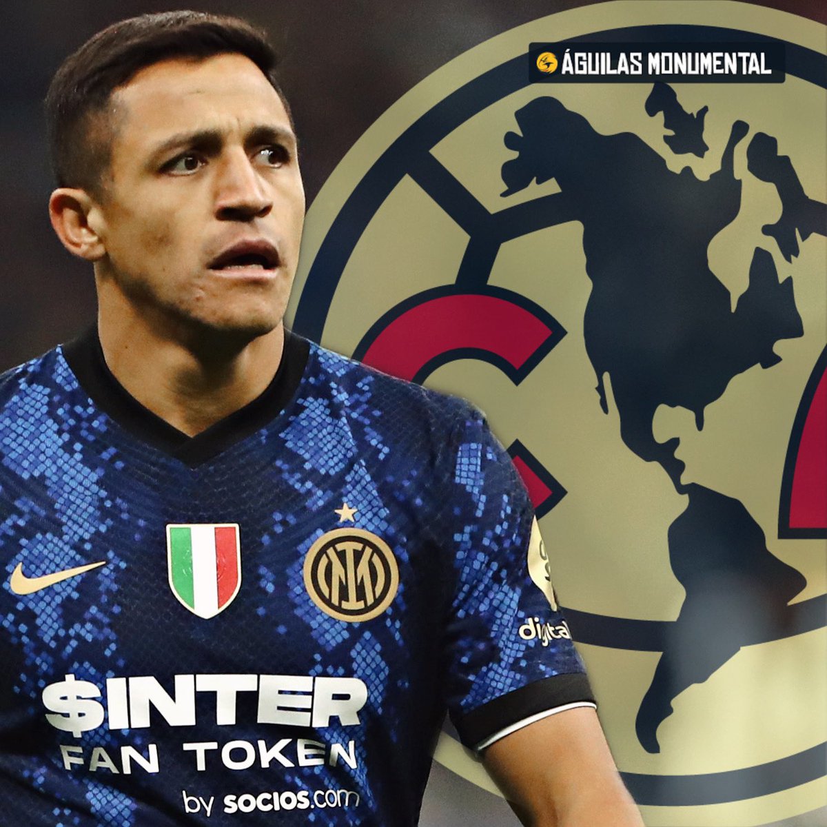 AguilasMonu's tweet photo. ¡AZCÁRRAGA, HAZLO POSIBLE! 🙏🏽

Alexis Sánchez ya no entra en los planes del Inter de Milán para el 2022 y la carta del jugador chileno tiene un precio muy accesible para el Ame… https://t.co/93qLJdXT0b https://t.co/ioGfxfJavG