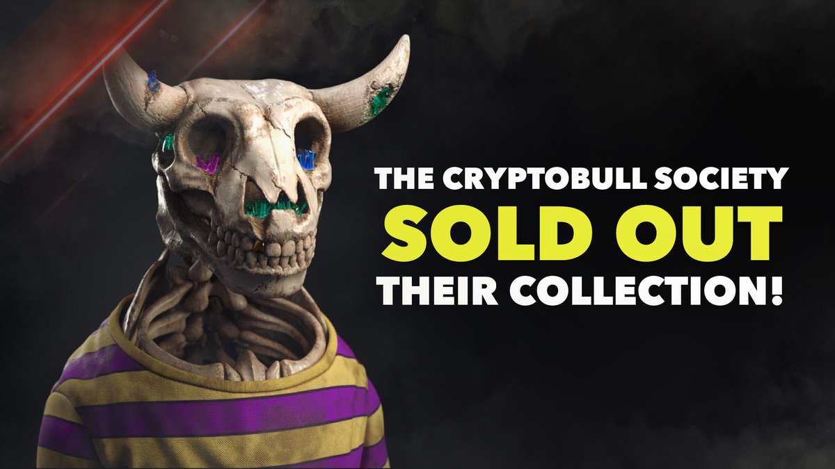 cryptobulls_wtf's tweet photo. Just 6 hours after the launch, we've entirely SOLD OUT our collection!🚀

But, that's not all ...

😱We've reached a floor price of 0.68 ETH and managed to get into the top 4 on OpenSea.

Thank you so much for your trust in the project. We are just getting started❤️ https://t.co/1kNd4h1gZE