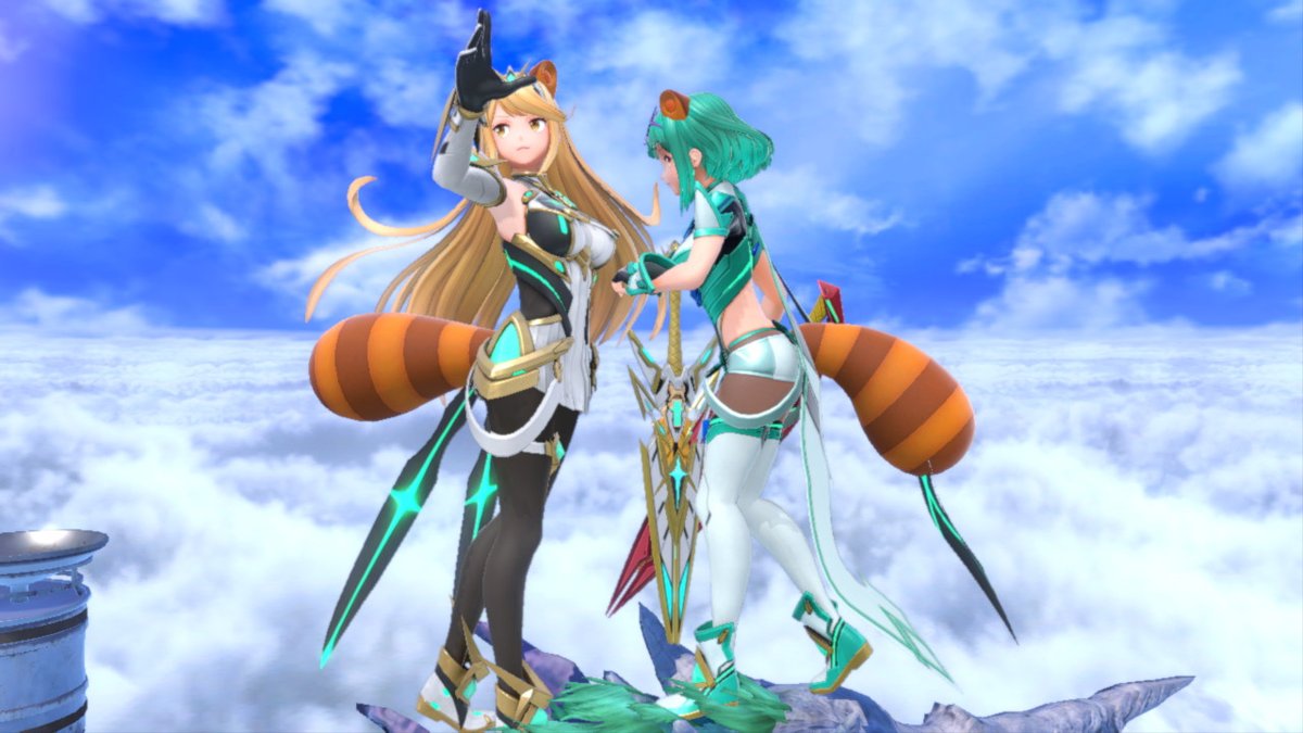 GirlsTanooki's tweet photo. たぬきホムラ「ゼノブレイド2が今日で4周年です。」

#スマブラSP #SmashBrosSP #スーパーこのは #tanooki #superleaf #狸耳 #しっぽ #tanuki #raccoon #Pyra #Mythra https://t.co/H9T92DzP7s