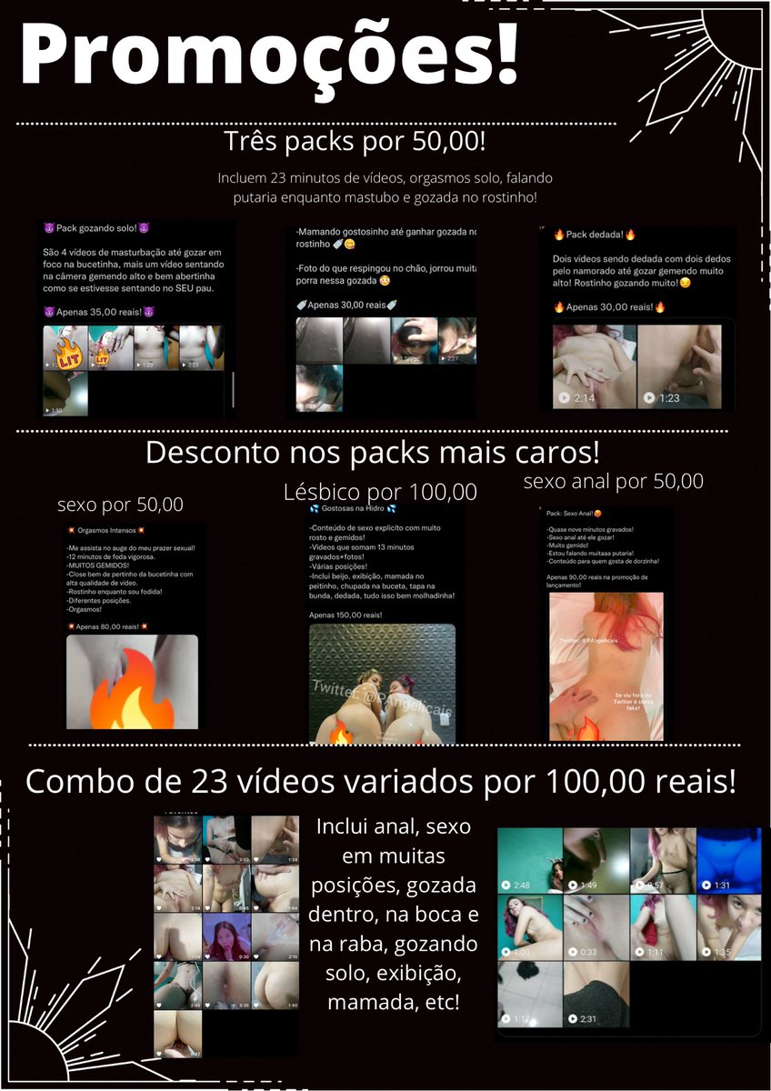 AndrizaMachado's tweet photo. 🔥TRÊ PROMOÇÕES VÁLIDAS PARA ESSA MADRUGADA!🔥

Inclui todo o tipo de conteúdo!Aceito pix e picpay! Explicações sobre cada uma no folder!

✨Ajude dando like/RT ou comprando!✨ https://t.co/Cwwtv2ozQV