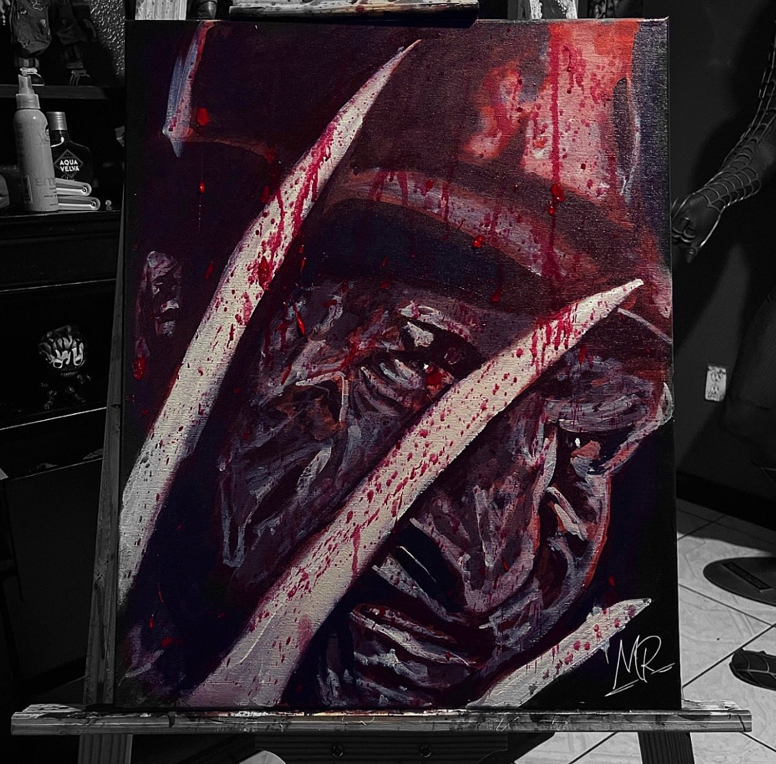 MannyRamirezArt's tweet photo. FREDDY KRUEGER 🧤🔪💤🩸

#FreddyKrueger #painting #art #drawing #acrylicpainting #canvas #artwork #artist #ArtistOnTwitter #artshare #horror #darkart https://t.co/xu4hgpye6H